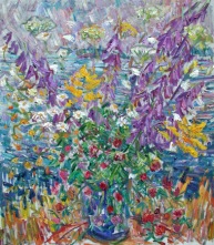 Flowers by the Shore 56x48 $3000